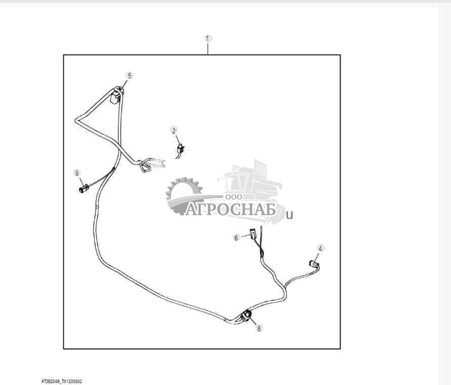 Разъемы жгута проводов гидравлического бака 